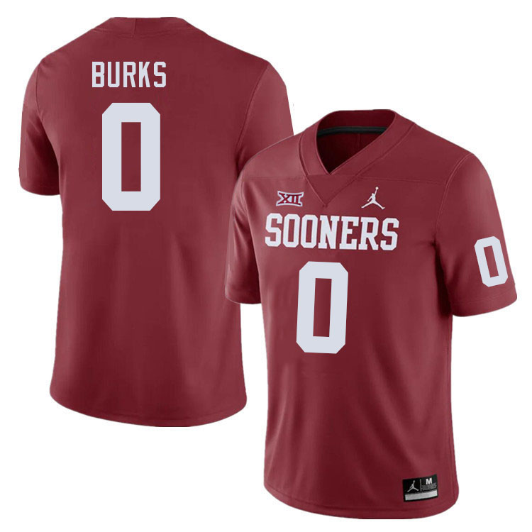 Men #6 Deion Burks Oklahoma Sooners College Football Jerseys Stitched-Crimson